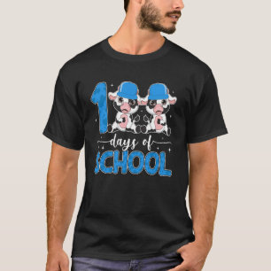Camiseta 100 Dias de Escola Vacas 100 Dias Alunos Mais Inte