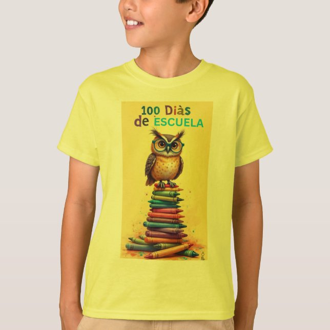 Camiseta 100 dias de escuela (Frente)