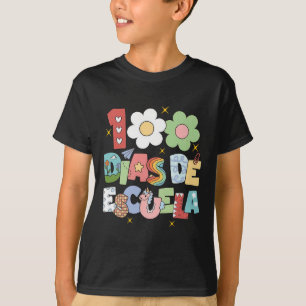 Camiseta 100 Dias De Escuela Professora Bilíngue Espanhola