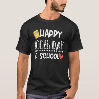 Camiseta 100 Dias De Estudante De Ensino Feliz 100º Dia