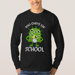 Camiseta 100 Dias De Estudante De Máscara De Monstro Quara
