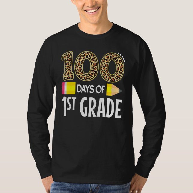 Camiseta 100 Dias De Estudante De Primeiro Grau 100. º Dia (Frente)