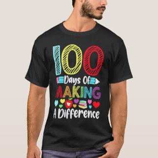 Camiseta 100 Dias de Fazer a Diferença Escola de Jardim de