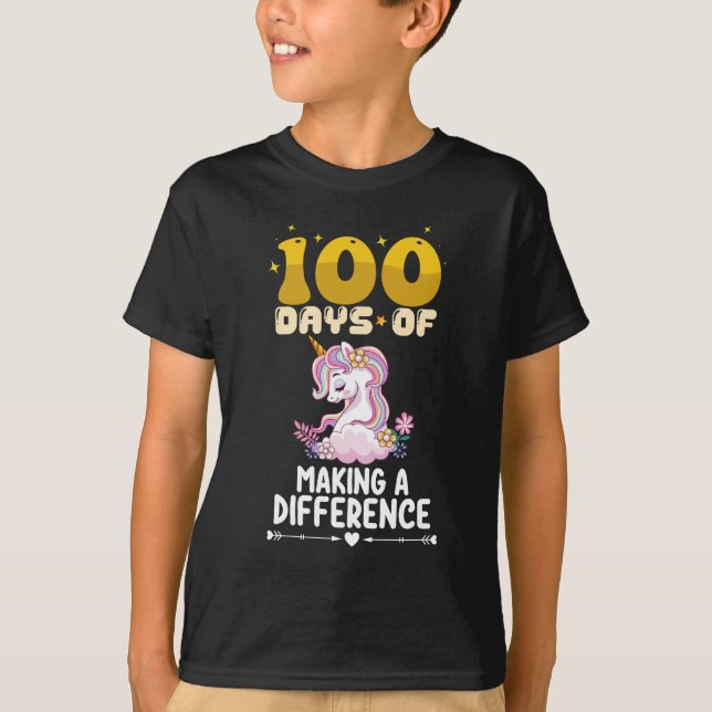 Camiseta 100 Dias De Fazer De Diferença Na Faculdade De Uni (Frente)