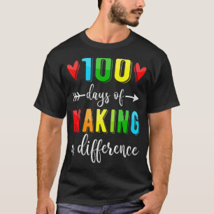 Camiseta 100 Dias De Fazer Diferença 100º Dia Da Escola T