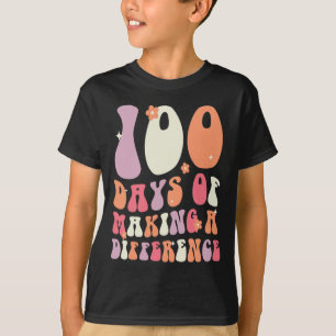 Camiseta 100 Dias De Fazer Diferença 100º Dia De Ensino