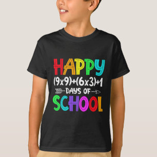 Camiseta 100 Dias De Fórmula De Matemática Escolar Para Est