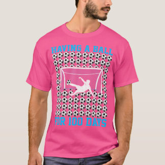 Camiseta 100 Dias De Futebol Escolar 100.º Dia Da Escola Pa