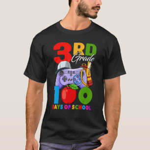 Camiseta 100 Dias De Gamer Da 3ª Série 100º Dia De Escola T