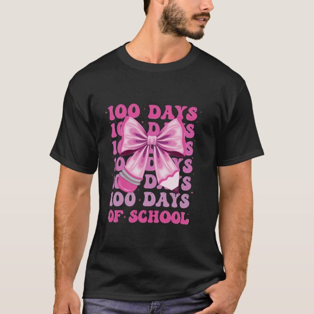 Camiseta 100 dias de garotas escolares Coquetê Arco 100º Di (Frente)