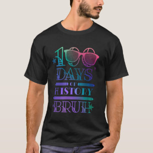 Camiseta 100 Dias de História Escolar Aluno Professor 100º