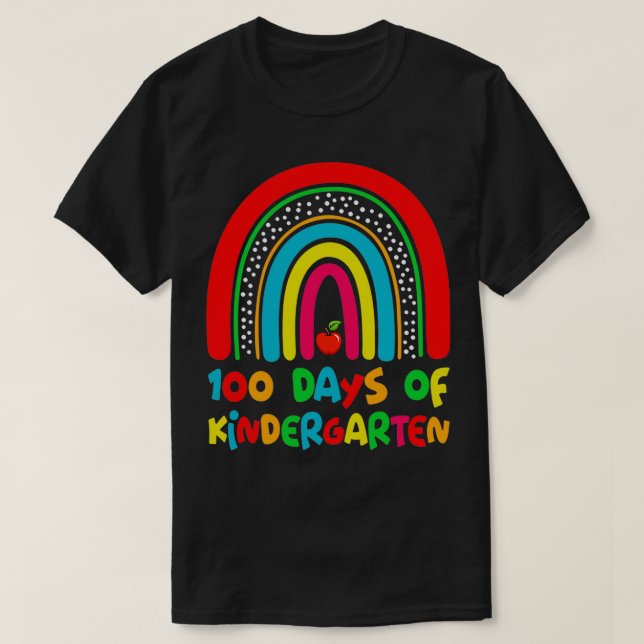 Camiseta 100 dias de jardim de infância 1 (Frente do Design)