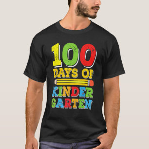 Camiseta 100 Dias De Jardim De Infância 100º Dia De Estudo 