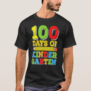Camiseta 100 Dias De Jardim De Infância 100º Dia De Estudo 