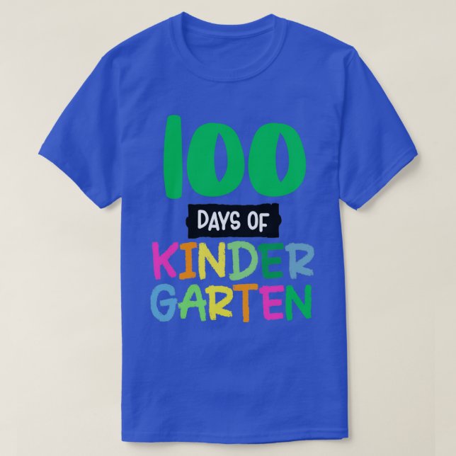 Camiseta 100 dias de jardim de infância 8 (Frente do Design)