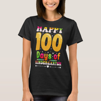 Camiseta 100 Dias De Jardim De Infância Feliz 100º Dia Da E