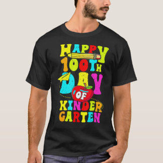 Camiseta 100 Dias De Jardim De Infância Feliz 100º Dia Da E