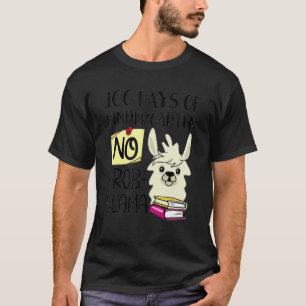 Camiseta 100 Dias De Jardim De Infância Sem Prob Llama 100