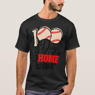 Camiseta 100 Dias De Jogador De Beisebol De Rebatidas De Ca