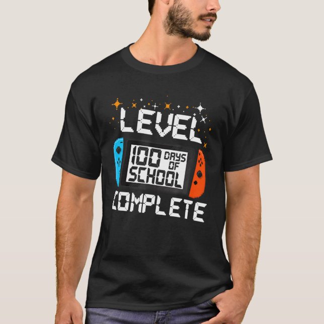 Camiseta 100 dias de jogo de Videos games completos de níve (Frente)