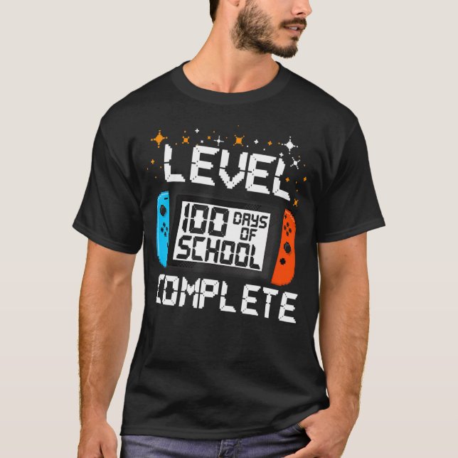 Camiseta 100 dias de jogo de Videos games completos de níve (Frente)