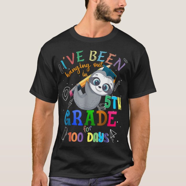 Camiseta 100 Dias De Lama Escolar Saindo No Grau 5 (Frente)
