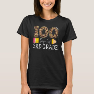 Camiseta 100 Dias De Leopardo Do Terceiro Grau Feliz 100.º