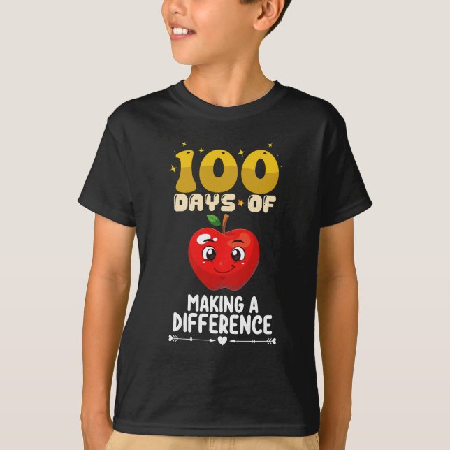 Camiseta 100 Dias De Maçã Fazer Diferença (Frente)