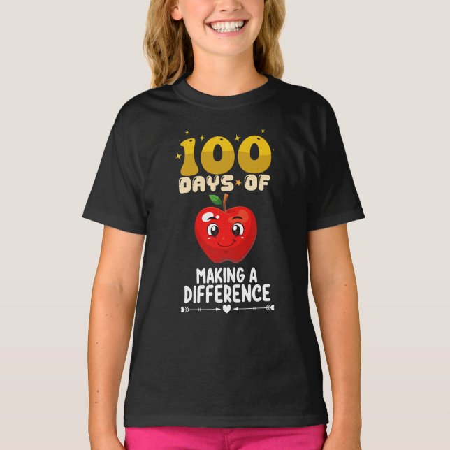 Camiseta 100 Dias De Maçã Fazer Diferença (Frente)