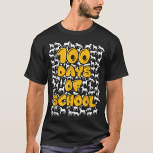 Camiseta 100 dias de mascote T-Shirt de cavalo escolar