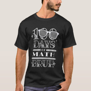 Camiseta 100 Dias de Matemática Escolar Aluno Professor 100
