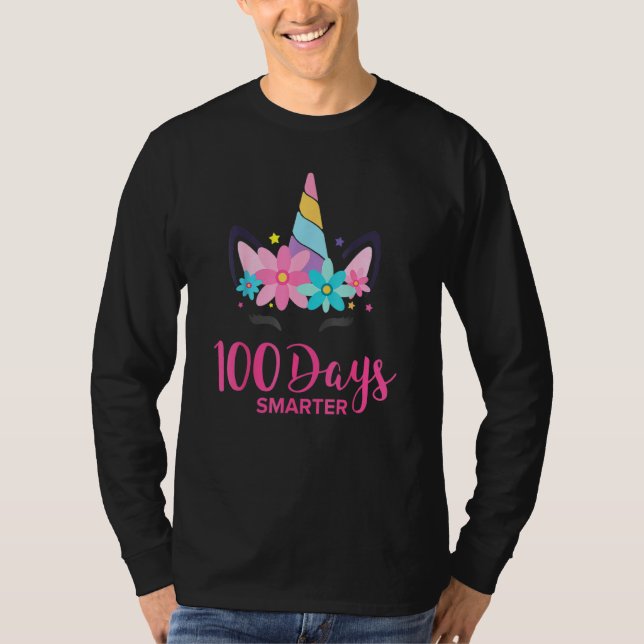 Camiseta 100 Dias De Meninas Unicórnio Da Escola Kid Gir (Frente)