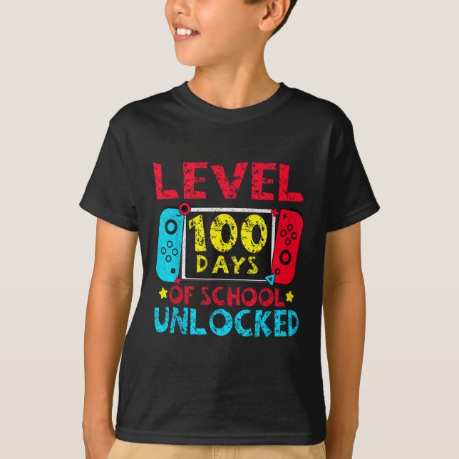 Camiseta 100 Dias De Meninos Desbloqueados Na Escola 100 Di (Frente)