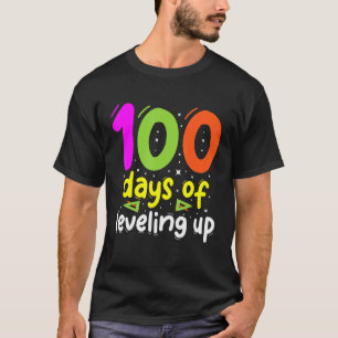 Camiseta 100 dias de meninos jogando games 100