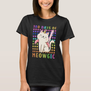 Camiseta 100 dias de meowgic 100 dias de escola unicórnio g