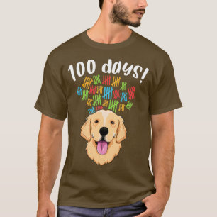 Camiseta 100 dias de Ouro 1 de Cachorro Menino de Costume n