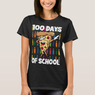 Camiseta 100 Dias de Pizza de Pepperoni para Dabbing Escola
