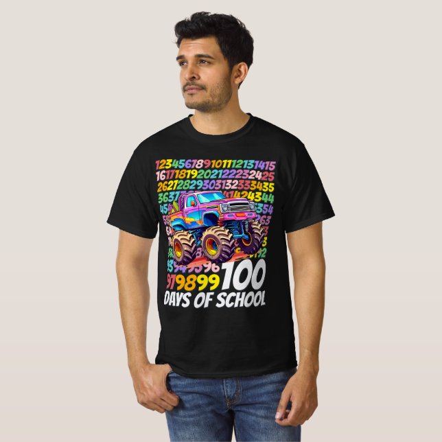 Camiseta 100 dias de presente de professores estudantes (Frente Completa)