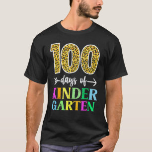 Camiseta 100 Dias De Professor(a) De Jardim De Infância Leo