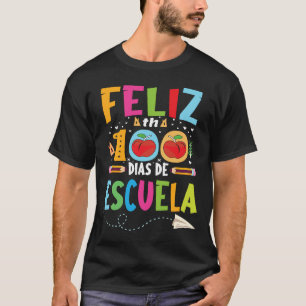 Camiseta 100 dias de professor em espanhol