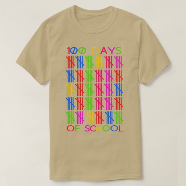 Camiseta 100 dias de professor escolar 5 (Frente do Design)