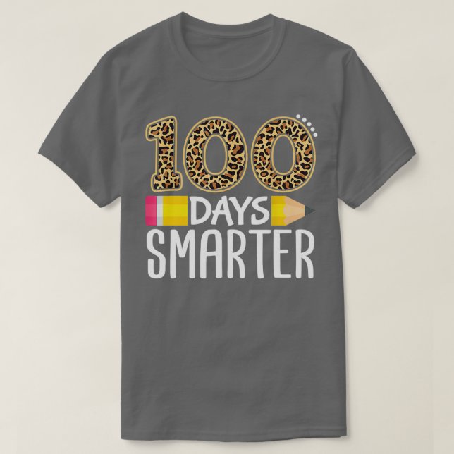Camiseta 100 dias de professor mais inteligente ou estudant (Frente do Design)