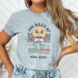 Camiseta 100 dias de professor retro escolar