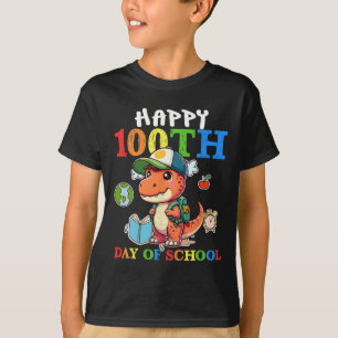 Camiseta 100 Dias De Professora Da Escola T Rex Dinossaur