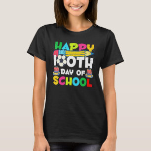 Camiseta 100 Dias De Professora De Bola De Mochila De Lápis