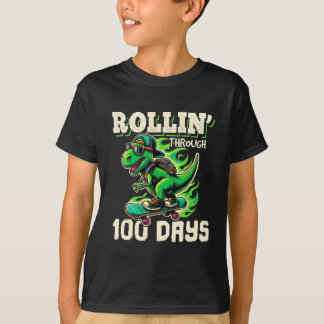 Camiseta 100 dias de Professora de Meninos Escolares 100 di