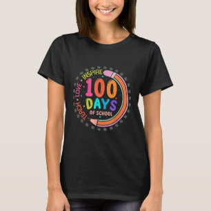 Camiseta 100 Dias De Professora Do 100º Dia De Coquete