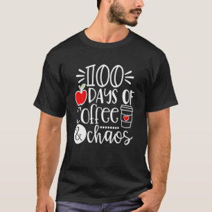 Camiseta 100 Dias De Professora Do Café Feliz 100 Dias De