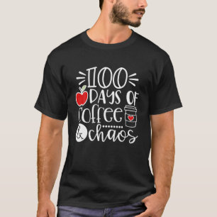 Camiseta 100 Dias De Professora Do Café Feliz 100 Dias De