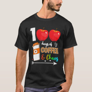 Camiseta 100 Dias De Professora Do Café Feliz 100 Dias De